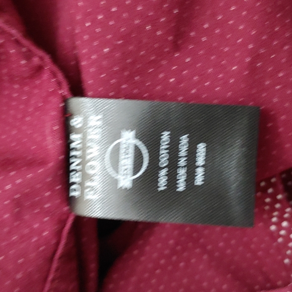 Denim & Flower Men's Size Medium Short Sleeve Button Down - Picture 4 of 6